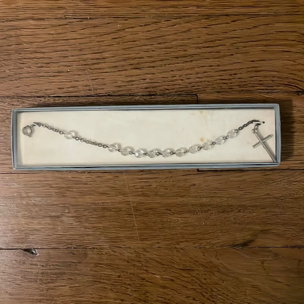 Cross Bracelet, New In Box, Some Aging (See Pics)